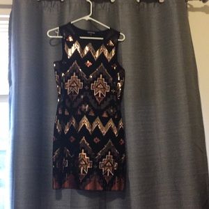Geometric sequin dress